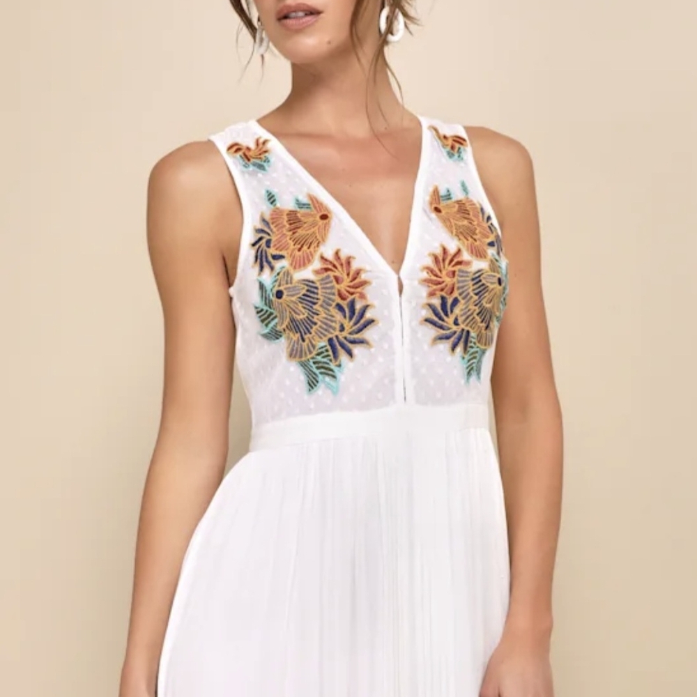 Embroidered White Dress NEW